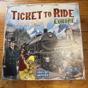 Ticket To Ride Europe Board Game Days Of Wonder 2-5 Players 8+ Complete Family